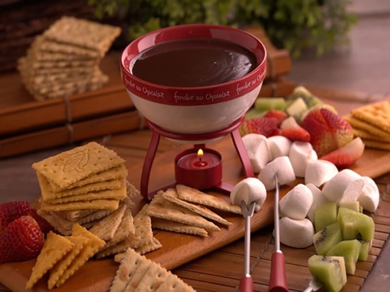 Receta saltin noel fondue chocolate