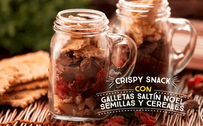 Crispy Snack con Galletas Saltín Noel Semillas y Cereales